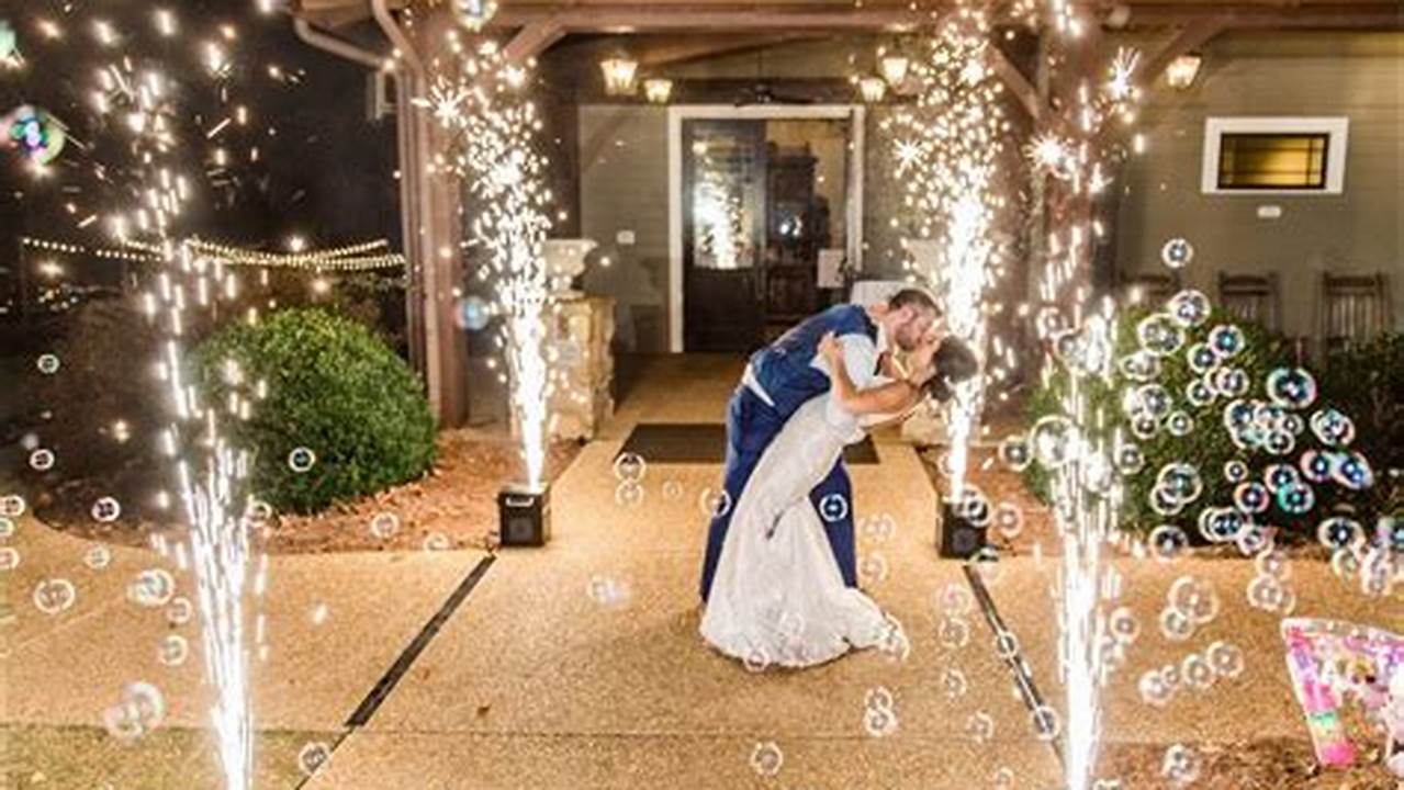 Glowing, Wedding Send Off Ideas At Night