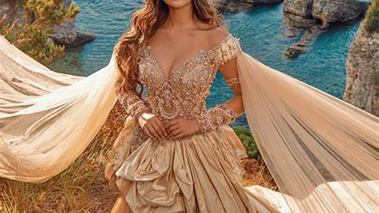 Gold Wedding Dresses 2024 Collection