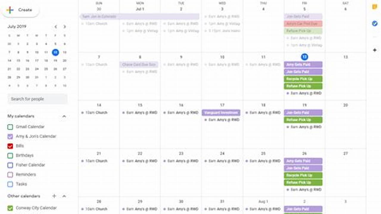 Google Calendar Website Not App