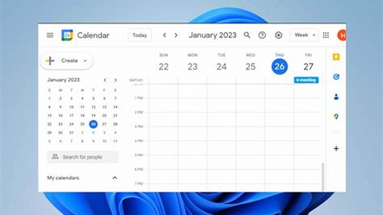 Google Calendar Widget Windows