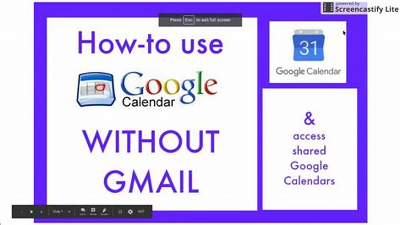 Google Calendar Without Gmail Account