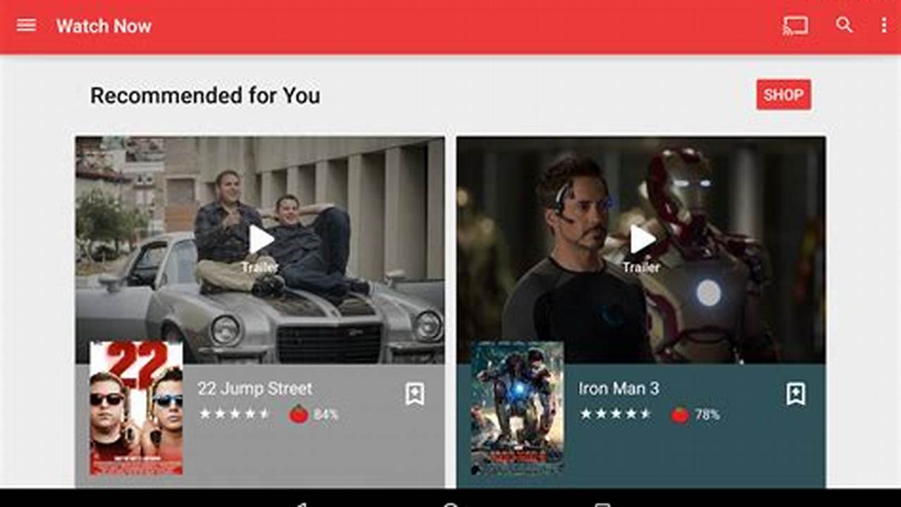 Google Play Film, IT Messaggi