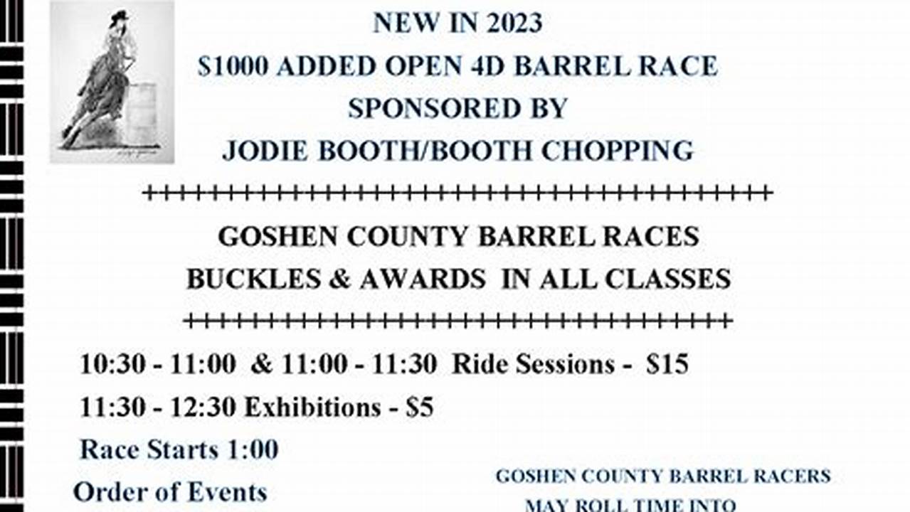 Goshen County Fair 2024 Schedule
