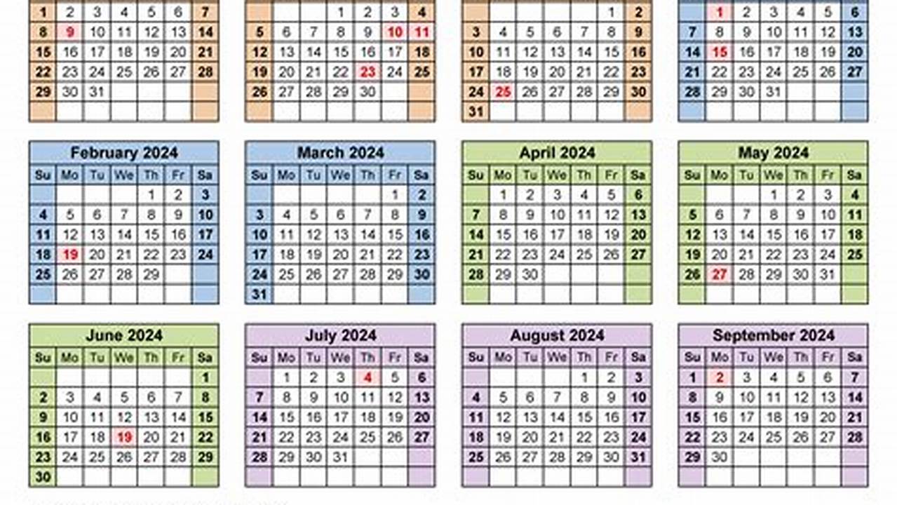 Government Fiscal Year 2024 Calendar