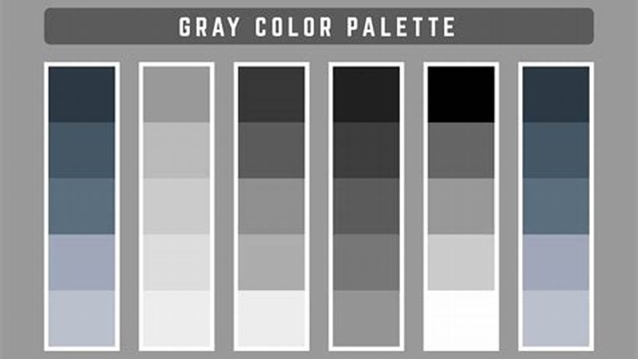 Grayscale Color Palette, Free SVG Cut Files