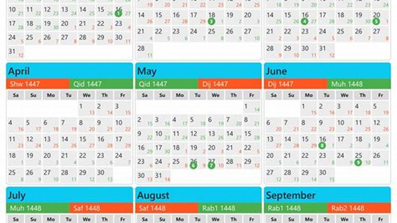 Gregorian Calendar June 2026, 1447., 2024