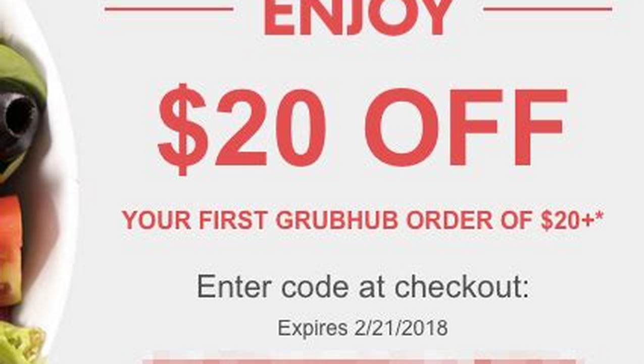 Grubhub Delivery Promo Code First Order