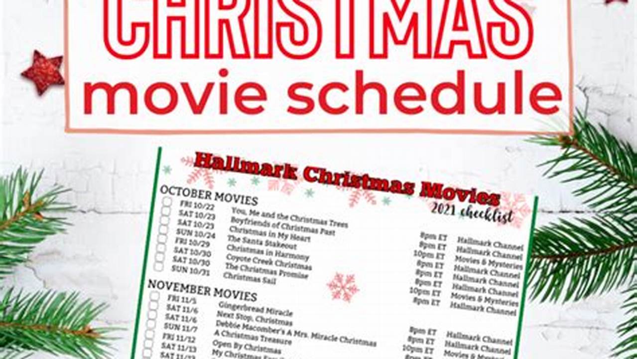 Hallmark Christmas Movies 2024 Schedule