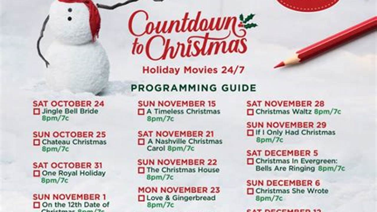 Hallmark Countdown To Christmas 2024 Schedule Printable