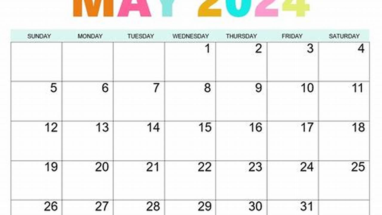 Handy Calendars 2024 May Calendar Printable Form Template