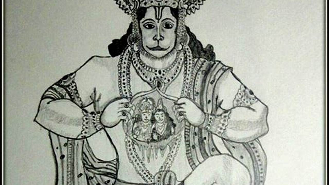Hanuman Ji Pencil Sketch: A Divine Symbol of Devotion