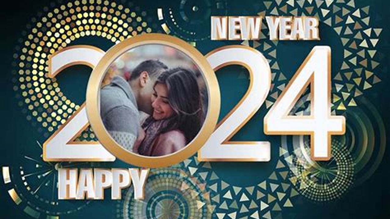 Happy New Year 2024 Photo Frame Free Download With Name., 2024