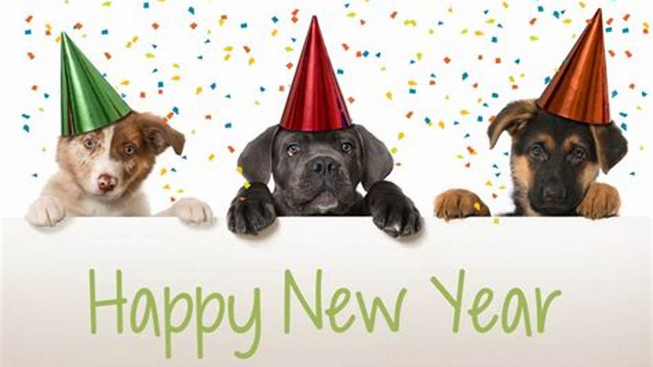 Happy New Year 2024 Puppy