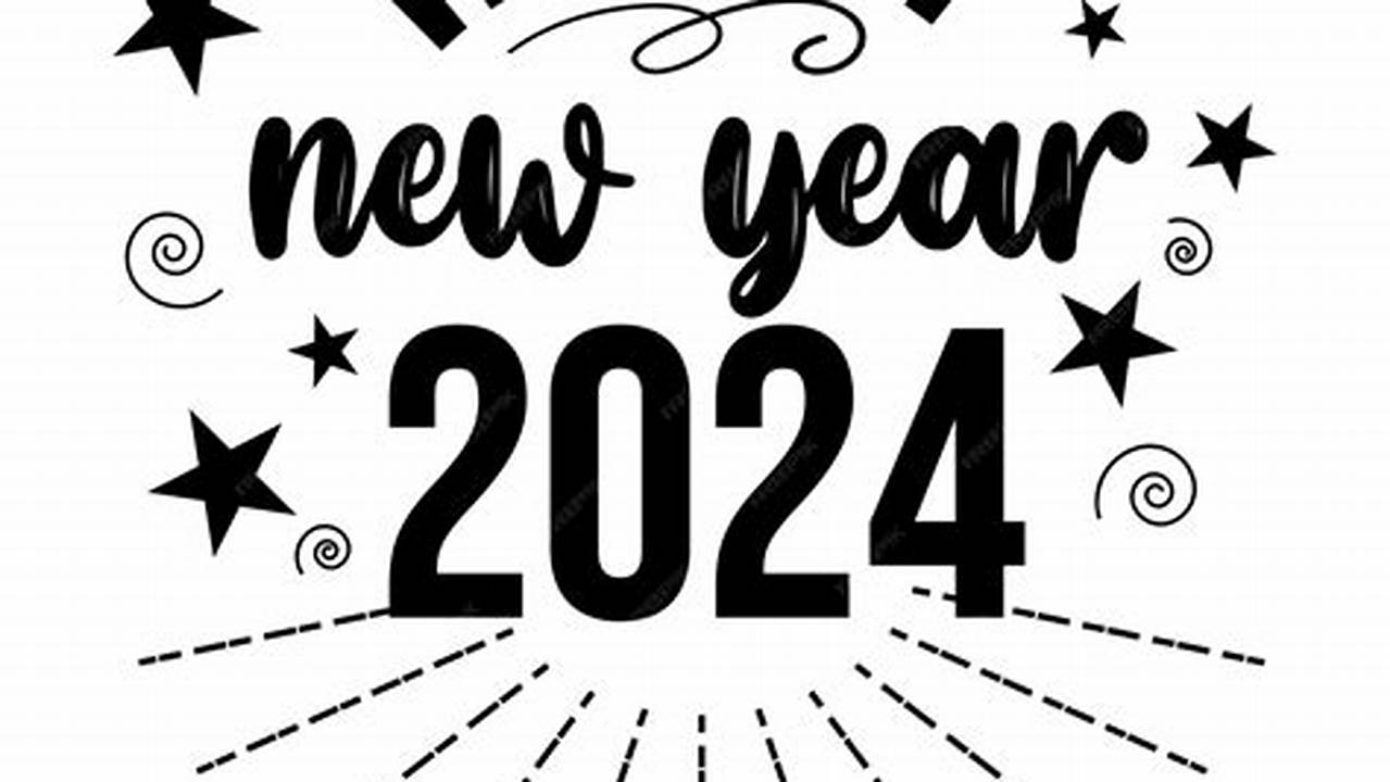 Happy New Year 2024 Svg