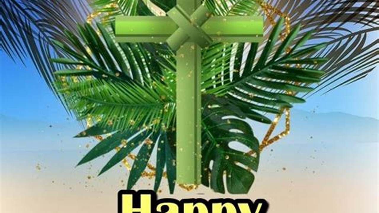 Happy Palm Sunday 2024 Clipart