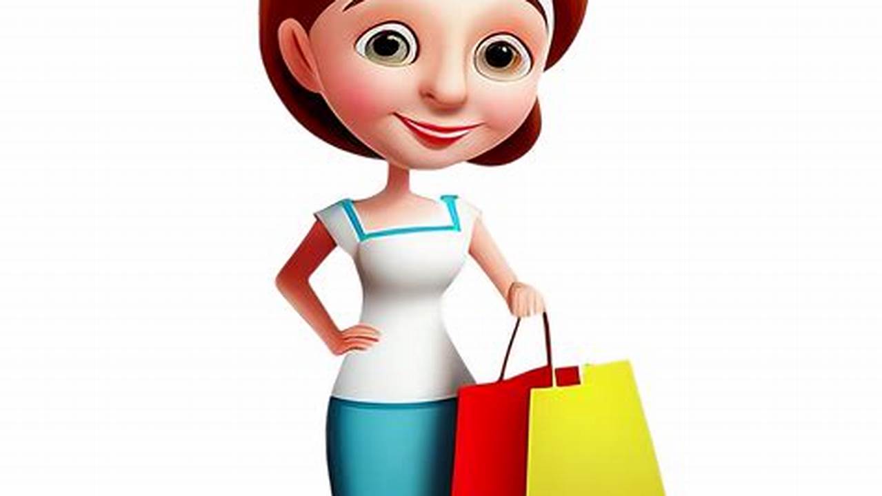Happy Shopping Girl Png