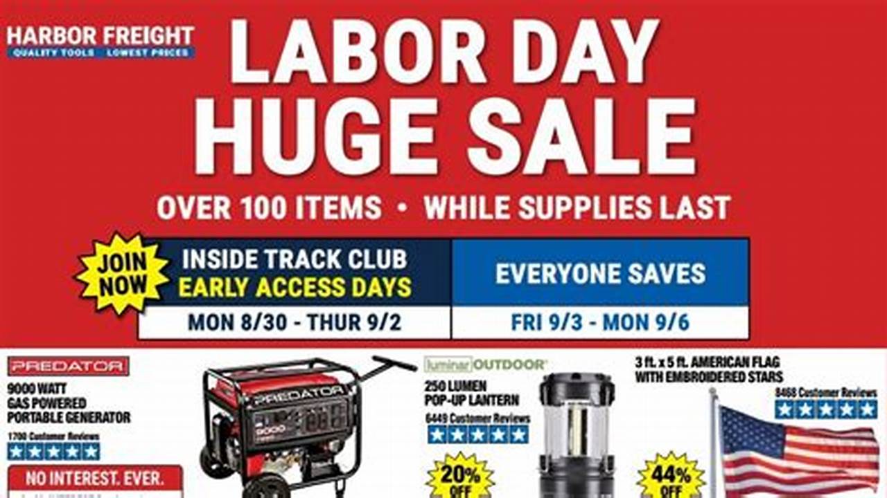 Harbor Freight 2024 Labor Day Sale
