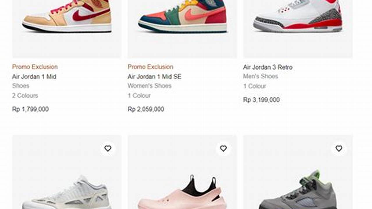 Harga, Sepatu