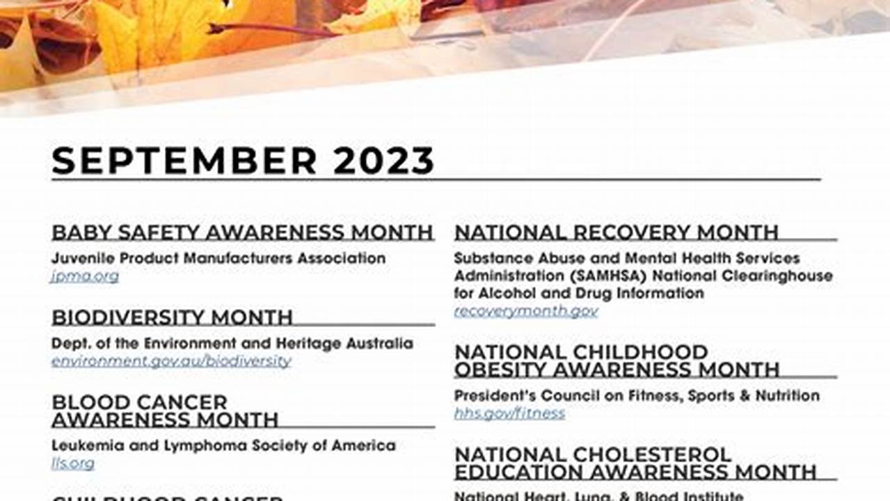 Health Observances Calendar 2024