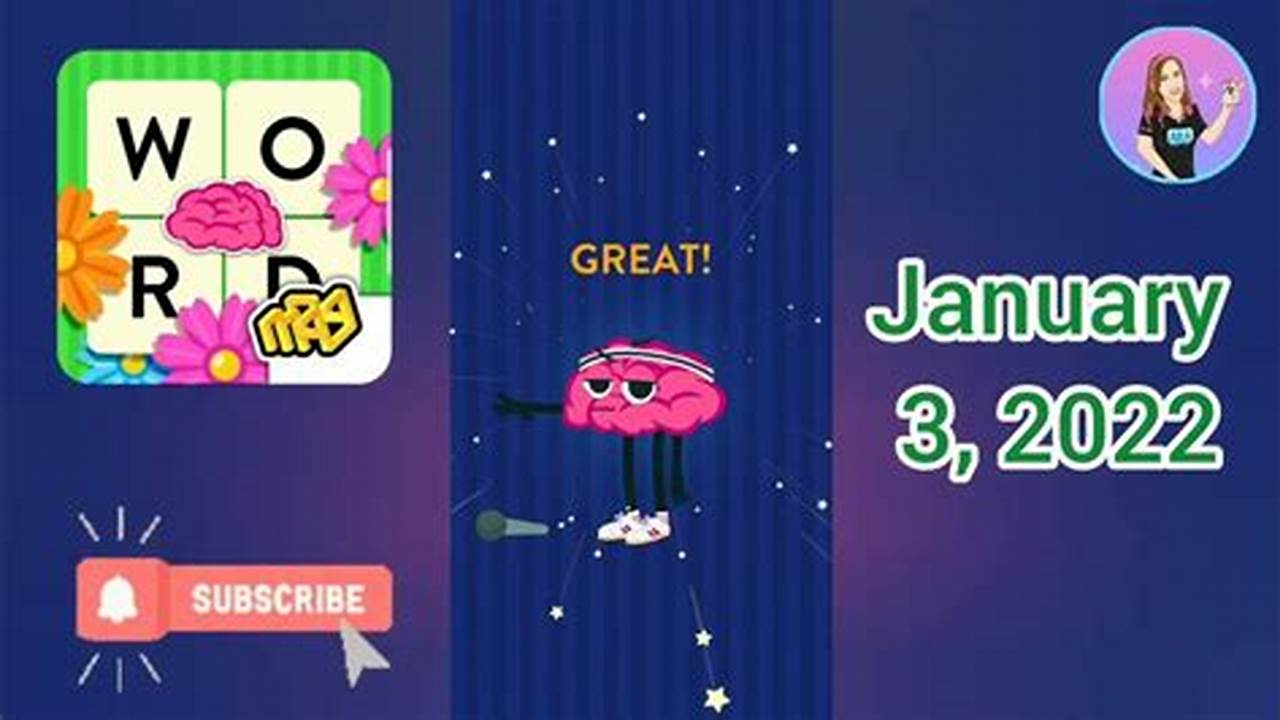 Here You Can Find All Answers For Wordbrain Brainy’s New Year Event January 3 2024., 2024