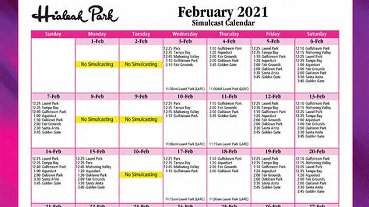 Hialeah Race Track Schedule 2024 Free