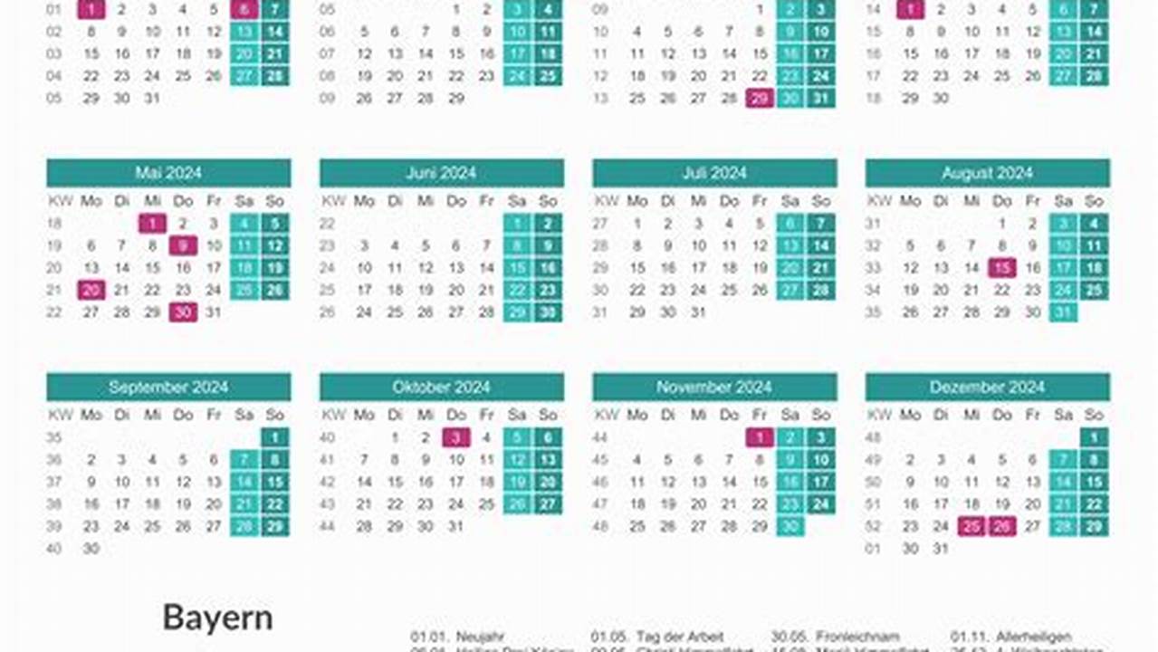 Hier Finden Sie Die Feiertage Bayern 2024 Als Übersicht Und Im Kalender., 2024
