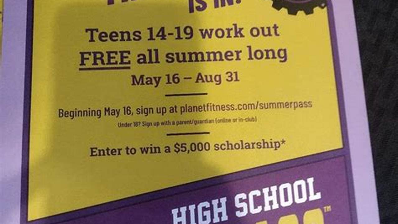 High School Summer Pass Planet Fitness 2024 Schedule