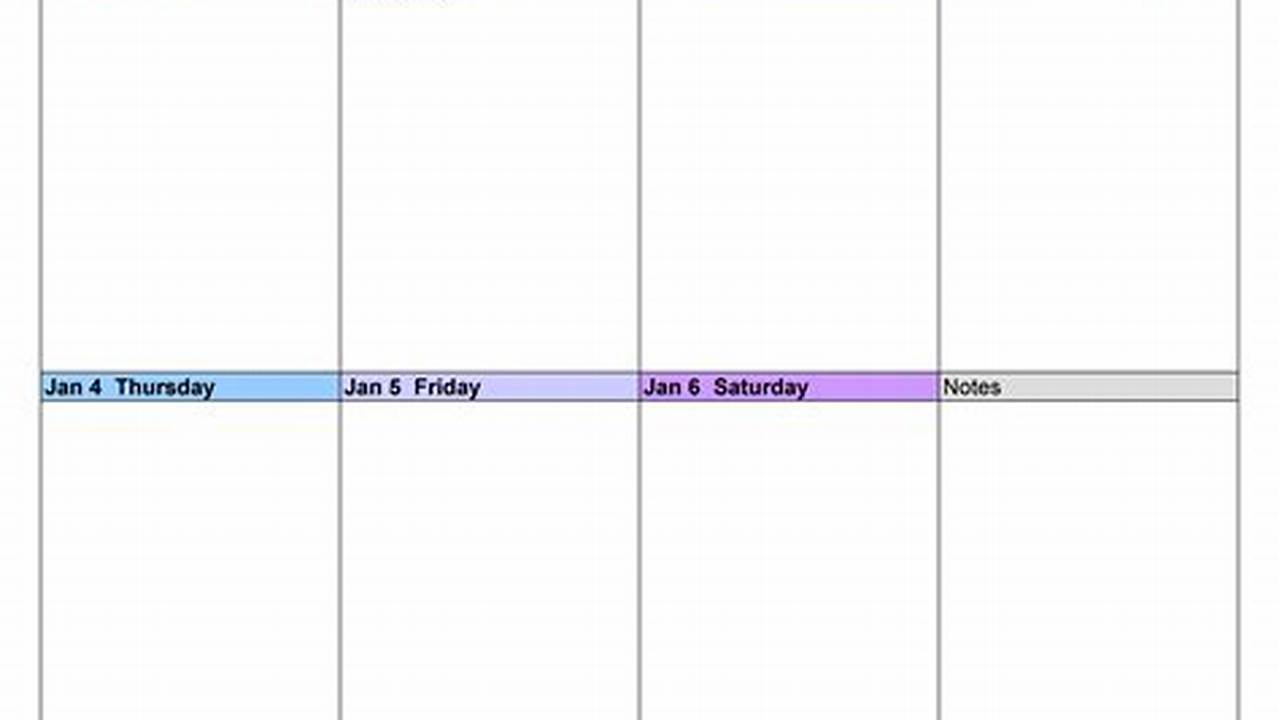 Highlights 2024 Calendar Weekly
