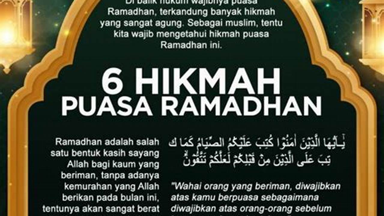 Hikmah Mengganti Puasa, Ramadhan