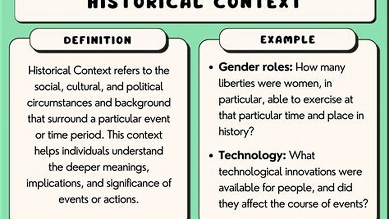 Historical Context, Cheap Activities