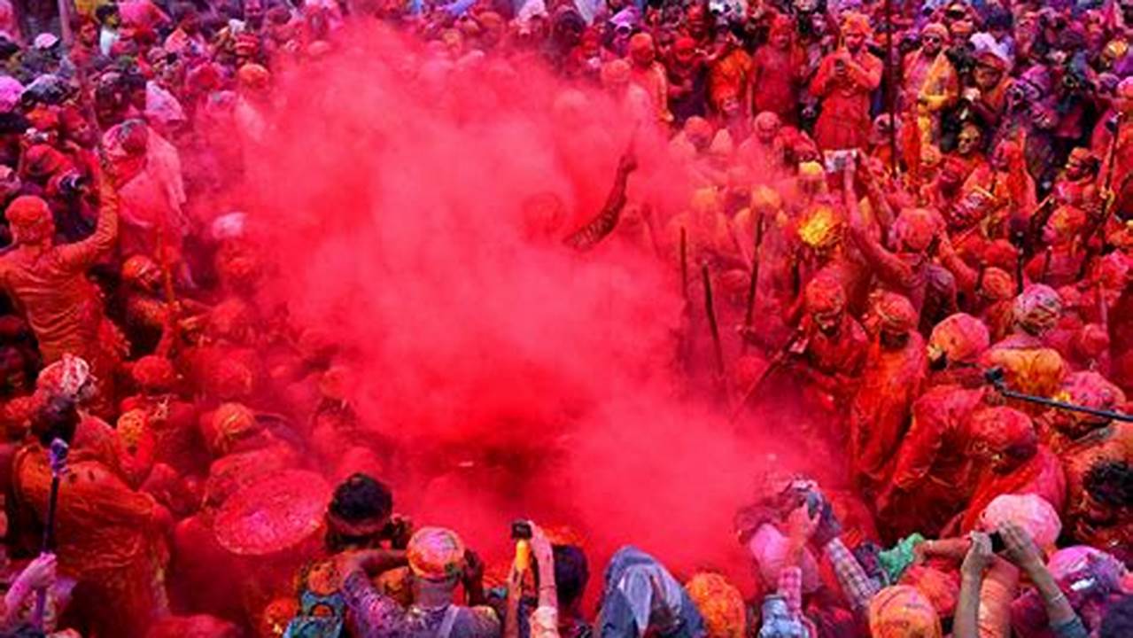 Holi, The Hindu Festival Of Colour, Is Celebrated Around The World, Marked By Raucous Parties Where People Throw And Smear Coloured Powder On Each Other., 2024