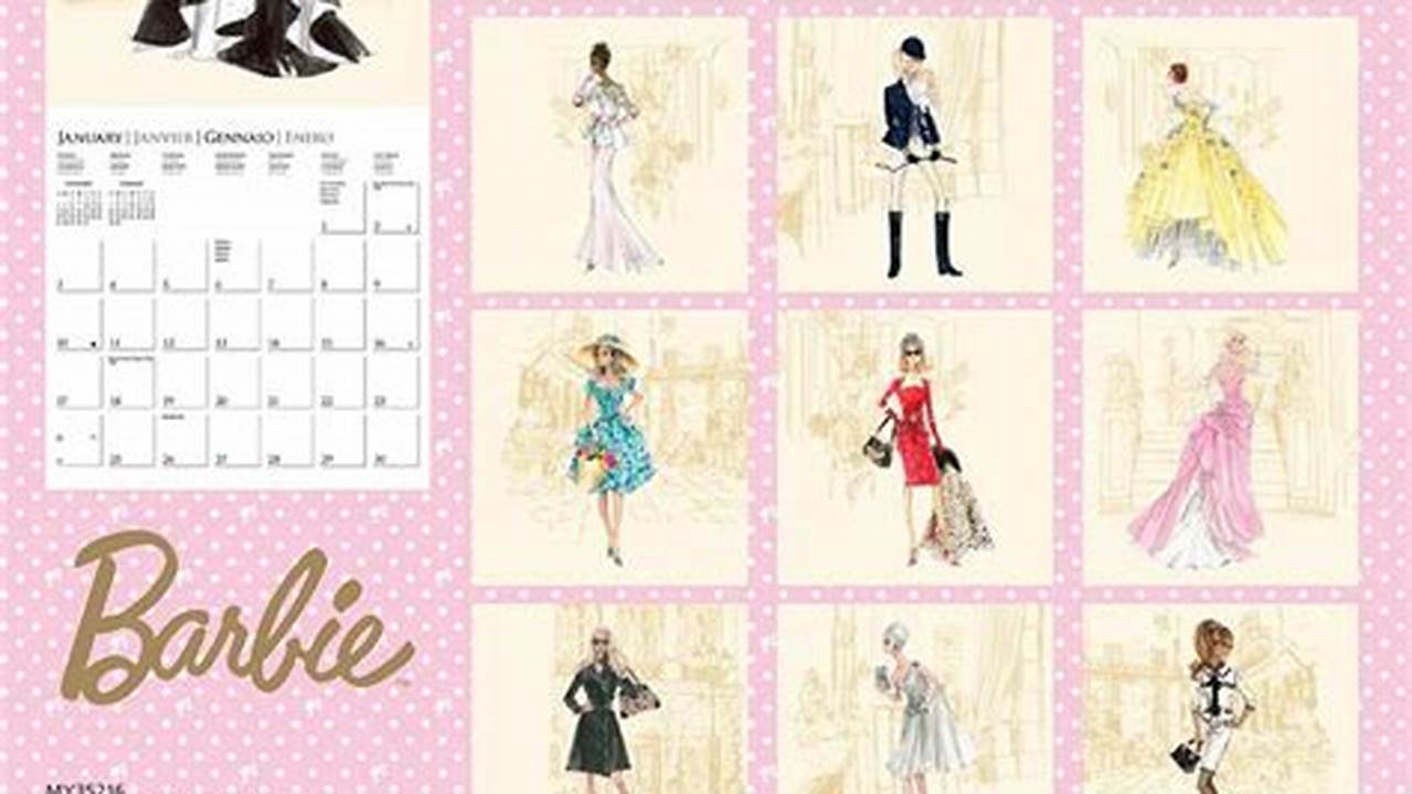 Holiday Barbie 2024 Calendar