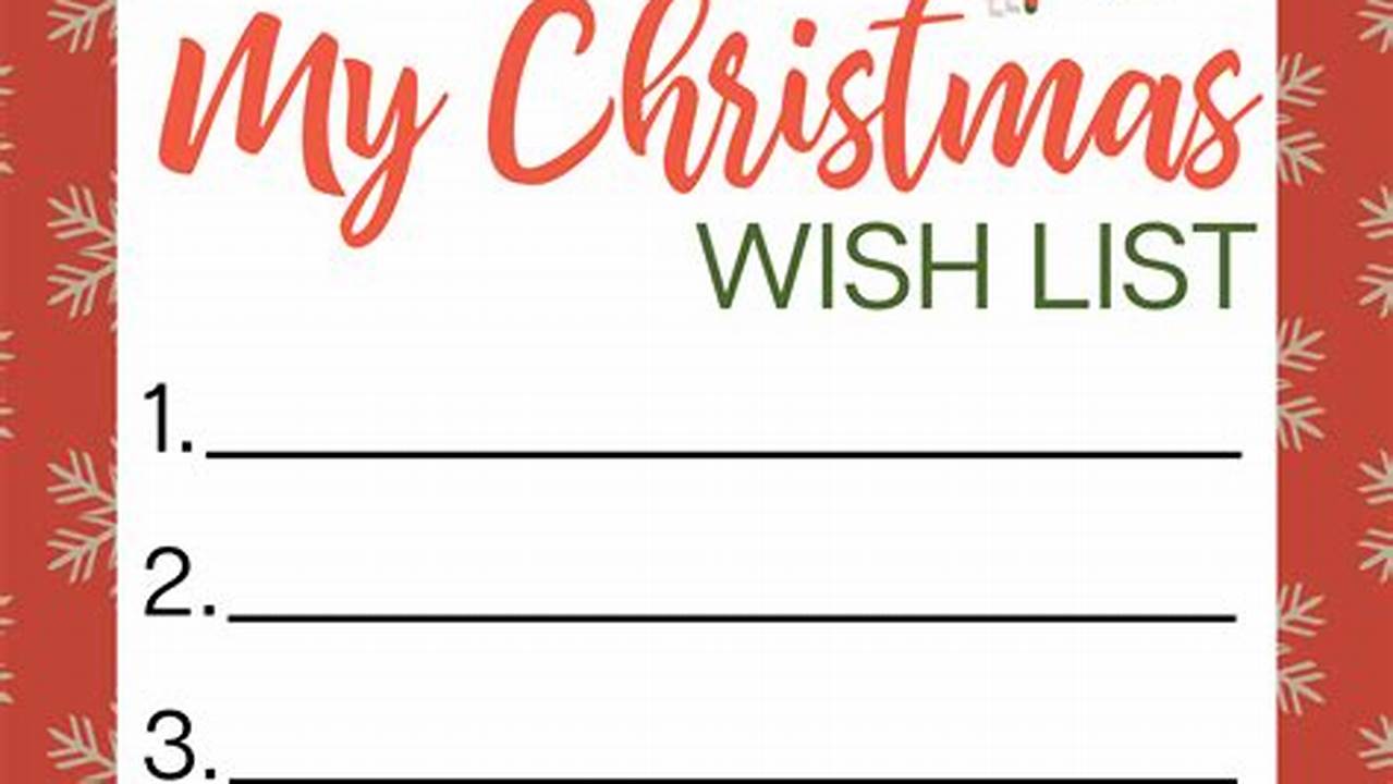Holiday Wish List 2024