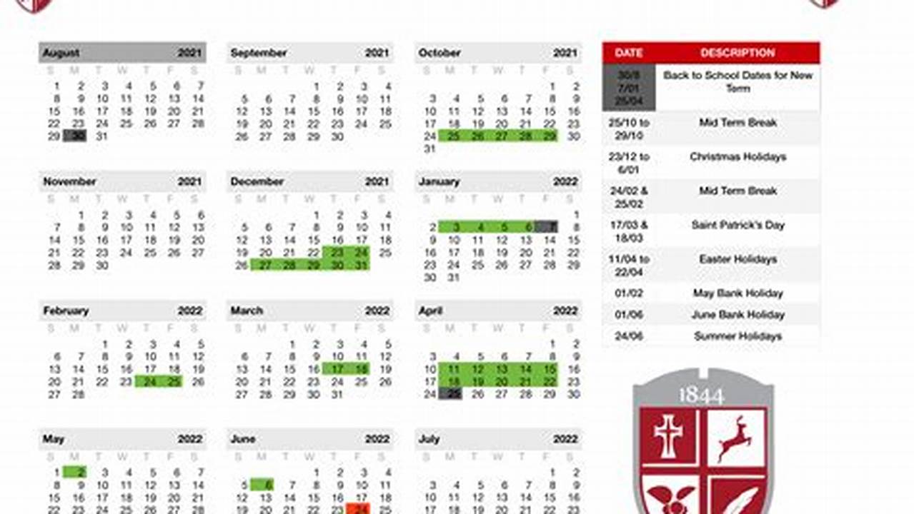 Holy Cross 2024 Academic Calendar