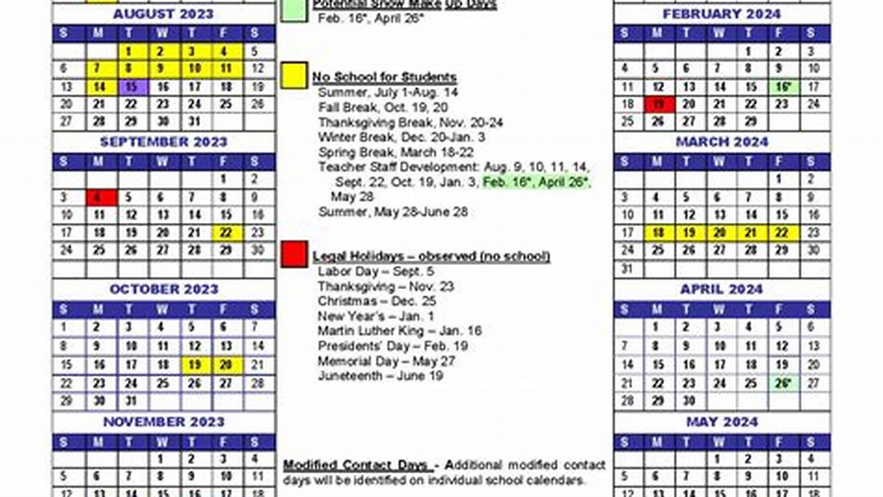Holy Name School Calendar 2024-2024