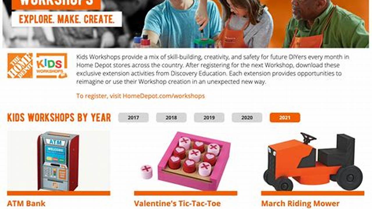 Home Depot Kids Workshop February 2024