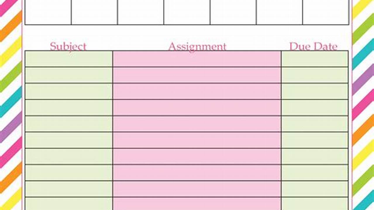 Home Work Planner: Make a Free Home Work Planner in Excel