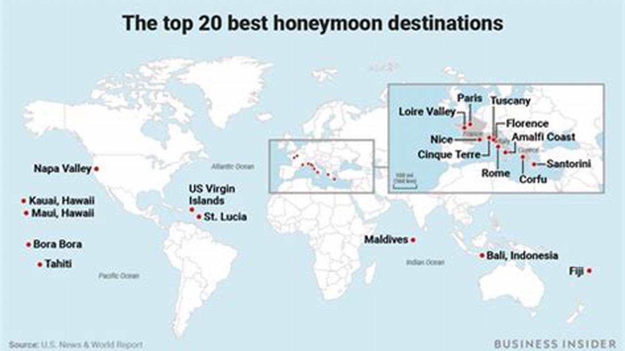 Honeymoon Ideas 2024 Map