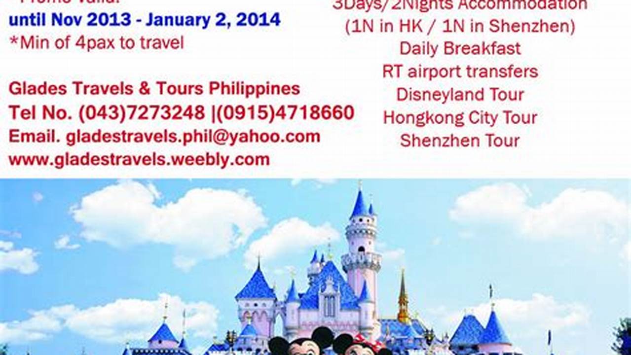 Hong Kong Disneyland Package From Philippines 2024 Price