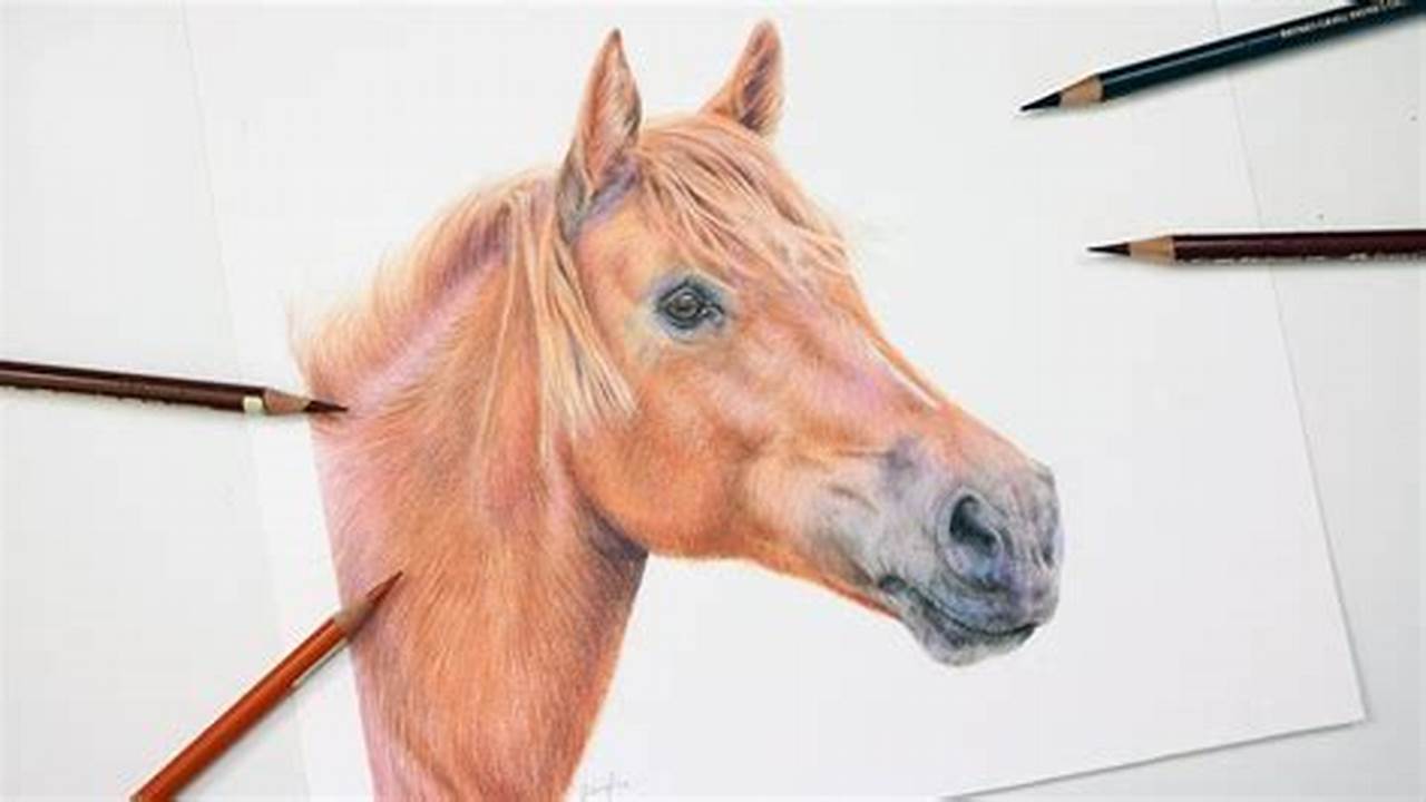 Horse Drawing with Colored Pencil: Bringing Life to the Canvas