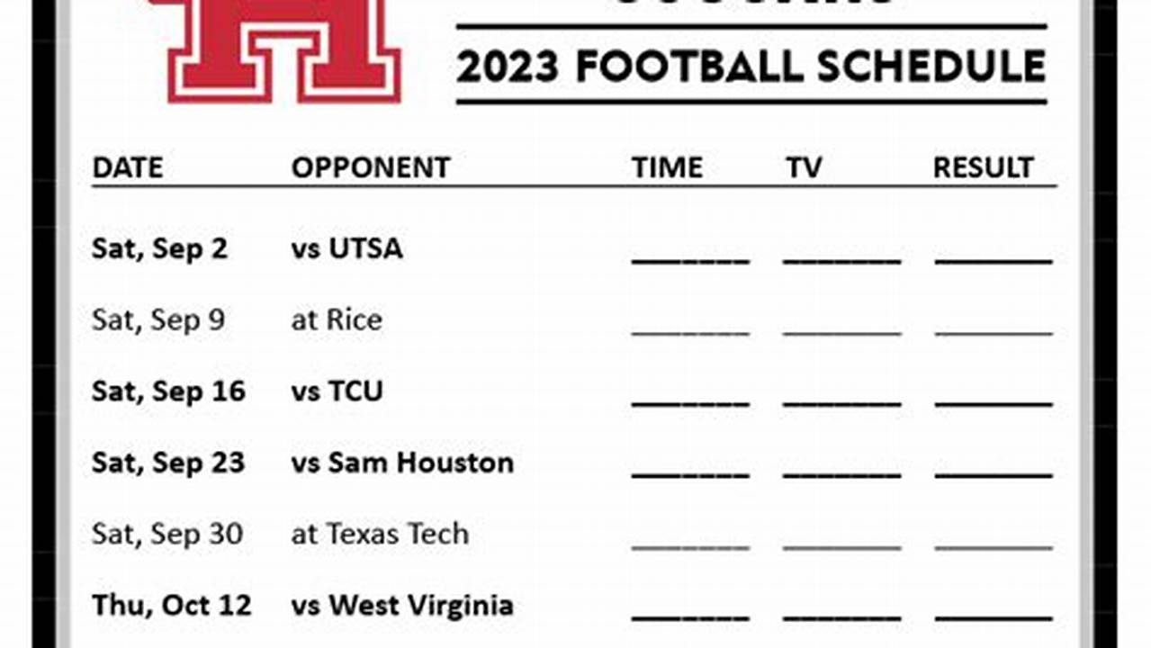 Houston Cougars 2024 Football Schedule