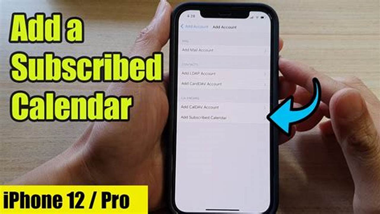 How Do I Add A Subscribed Calendar To My Iphone