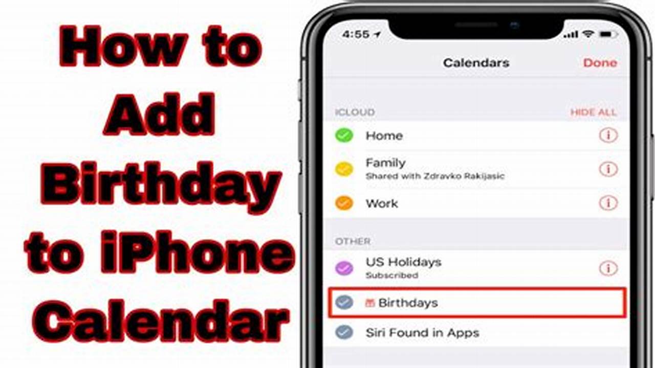 How Do You Add Birthdays To Iphone Calendar