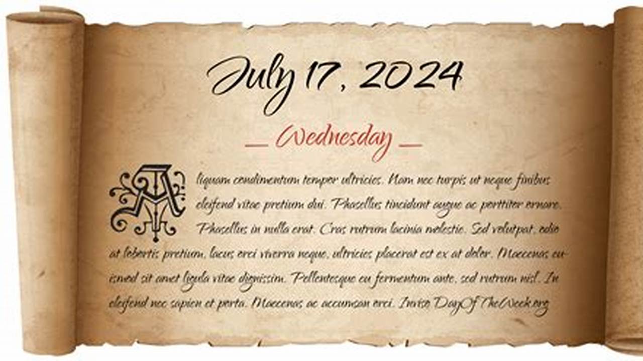 How Long Ago Was July 17th 2024
