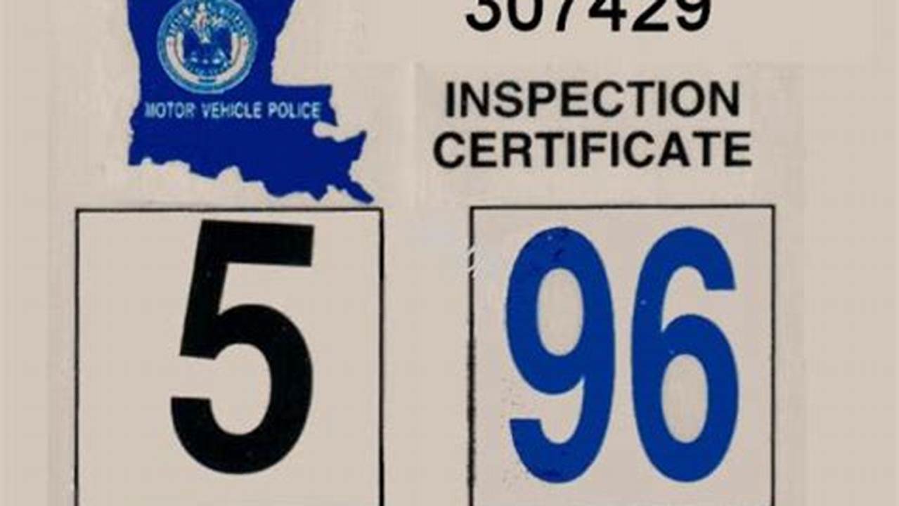 How Much Is A Louisiana Inspection Sticker