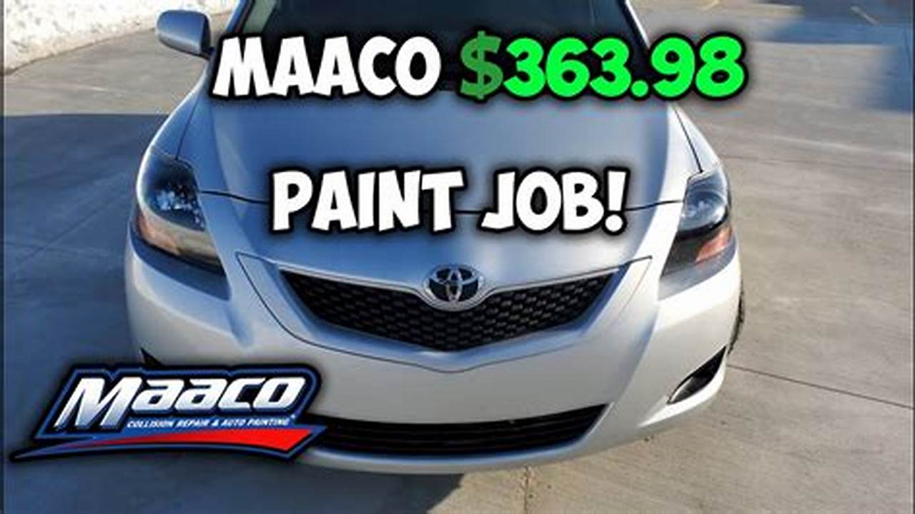 How Much Is A Maaco Paint Job 2024