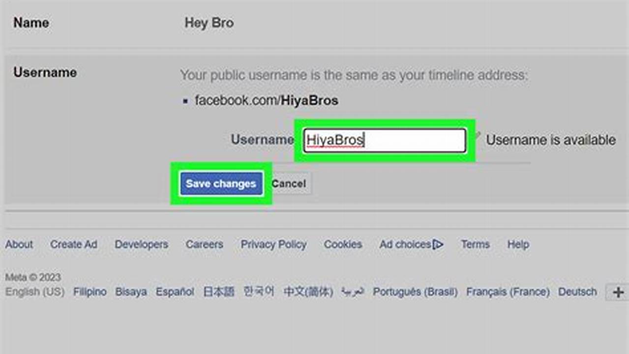How To Change Your Facebook Url 2024