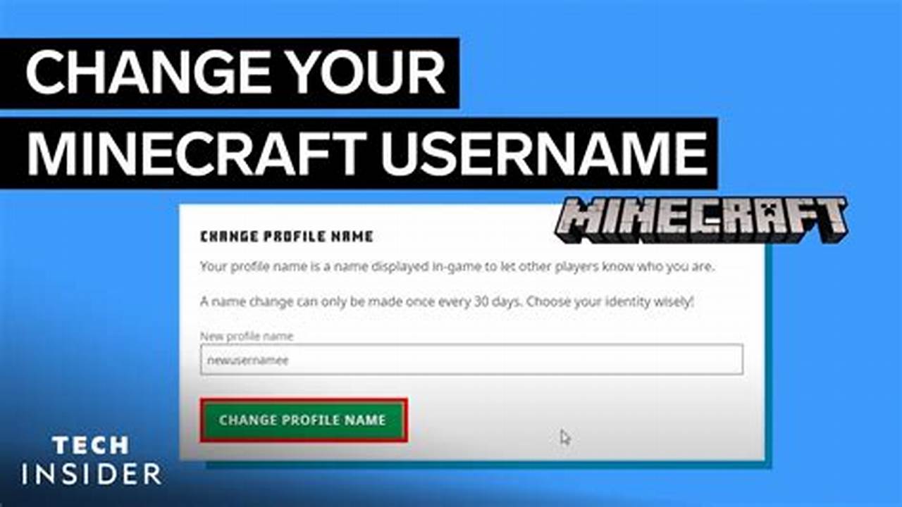 How To Change Your Minecraft Username 2024