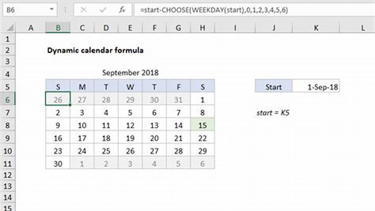 How To Create A 2024 Calendar In Excel Formula Using