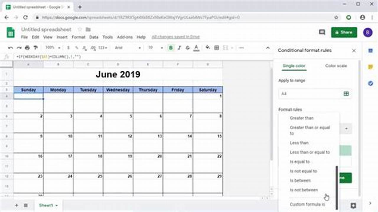 How To Create A Calendar In Google Excel